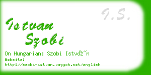 istvan szobi business card